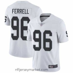 Luxurious Raiders 96 Clelin Ferrell White Stitched Football Vapor Untouchable Limited Jersey