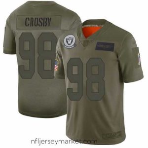 Top notch Raiders 98 Maxx Crosby Camo Stitched Football Limited 2019 Salute To Service Jersey