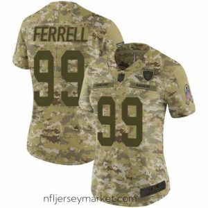 Exquisite Raiders 99 Clelin Ferrell Camo Stitched Football Limited 2018 Salute to Service Jersey