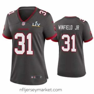 Irresistible Antoine Winfield Jr. Buccaneers Pewter Super Bowl Lv Game Jersey