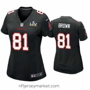 Magnificent Antonio Brown Buccaneers Black Super Bowl Lv Game Fashion Jersey