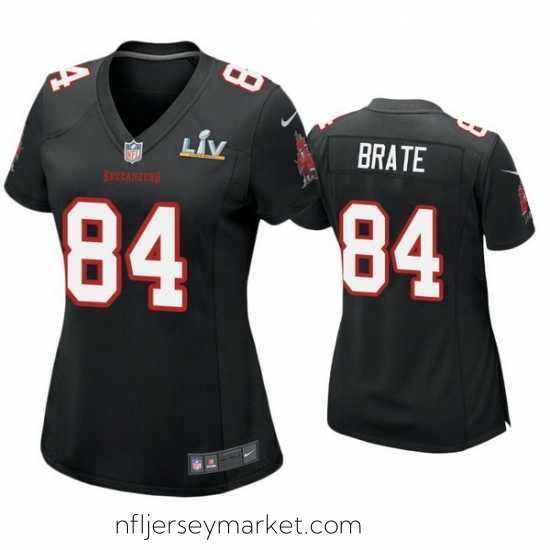 Stunning Cameron Brate Buccaneers Black Super Bowl Lv Game Fashion Jersey