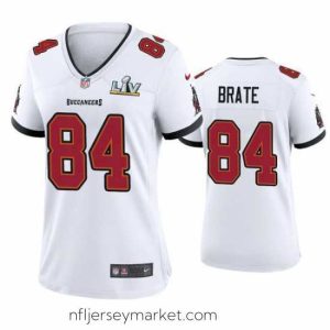 Magnificent Cameron Brate Buccaneers White Super Bowl Lv Game Jersey