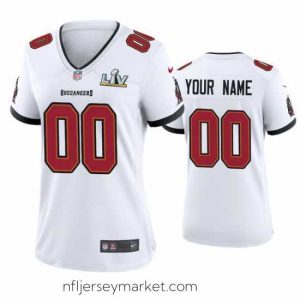 Stunning Custom Buccaneers White Super Bowl Lv Game Jersey