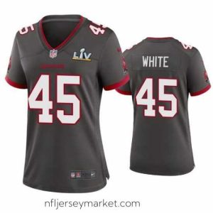 Superb Devin White Buccaneers Pewter Super Bowl Lv Game Jersey