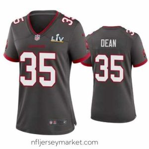 Irresistible Jamel Dean Buccaneers Pewter Super Bowl Lv Game Jersey