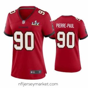 Gorgeous Jason Pierre Paul Buccaneers Red Super Bowl Lv Game Jersey