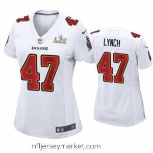 Luxurious John Lynch Buccaneers White Super Bowl Lv Game Fashion Jersey
