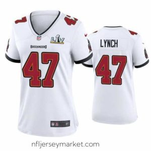 Irresistible John Lynch Buccaneers White Super Bowl Lv Game Jersey