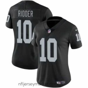 Luxurious Las Vegas Raiders 10 Desmond Ridder Black Vapor Stitched Jersey