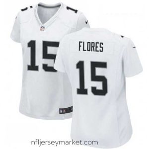 Superb Las Vegas Raiders 15 Tom Flores White Limited Jersey
