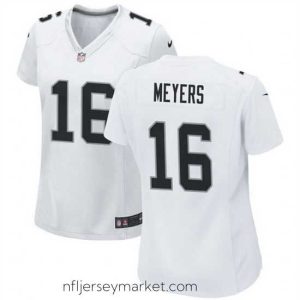 Premium Las Vegas Raiders 16 Jakobi Meyers White Stitched Jersey  Run Small