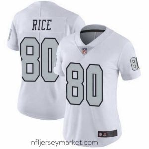 Irresistible Las Vegas Raiders 80 Jerry Rice White Color Rush Limited Jersey