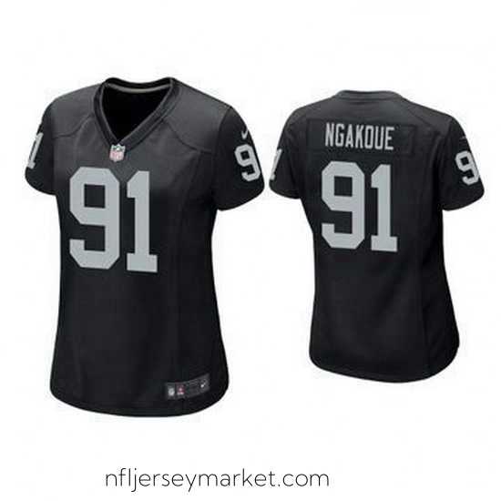 Premium Las Vegas Raiders 91 Yannick Ngakoue Black Jersey