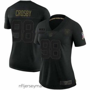 Alluring Las Vegas Raiders 98 Maxx Crosby Black 2020 Salute To Service Limited Jersey