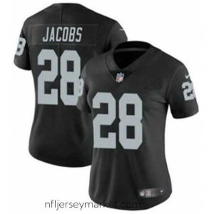 Premium Las Vegas Raiders Black #28 Josh Jacobs Vapor Untouchable Limited Stitched Jersey