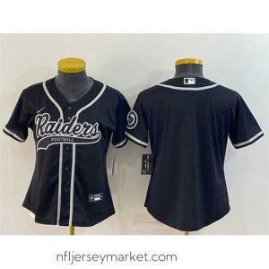 Gorgeous Las Vegas Raiders Blank Black With Patch Cool Base Stitched Baseball Jersey
