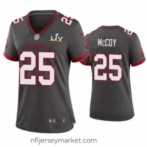 Luxurious Lesean Mccoy Buccaneers Pewter Super Bowl Lv Game Jersey