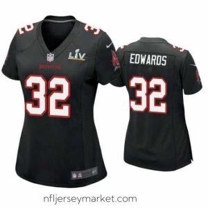 Gorgeous Mike Edwards Buccaneers Black Super Bowl Lv Game Fashion Jersey