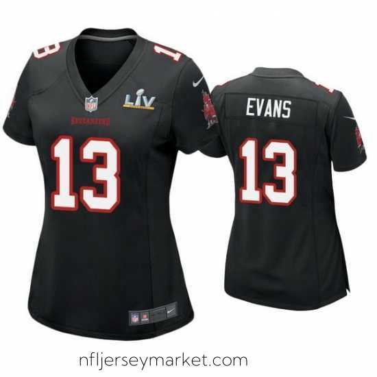 Gorgeous Mike Evans Buccaneers Black Super Bowl Lv Game Fashion Jersey