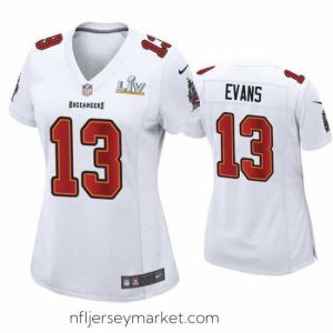 Magnificent Mike Evans Buccaneers White Super Bowl Lv Game Fashion Jersey
