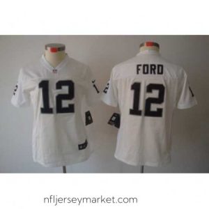Superb Nike Oakland Raiders 12# Ford White[Limited Jerseys]