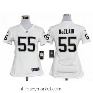 Irresistible Nike Oakland Raiders #55 Rolando McClain White jerseys