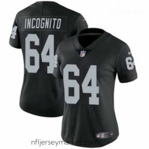 Stunning Nike Oakland Raiders #64 Richie Incognito Vapor Untouchable Limited black Jersey