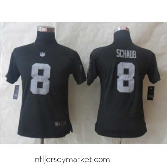 Premium Nike Oakland Raiders #8 Schaub Black Jerseys