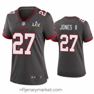 Gorgeous Ronald Jones Ii Buccaneers Pewter Super Bowl Lv Game Jersey
