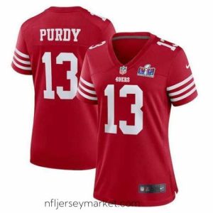 Magnificent San Francisco 49ers 13 Brock Purdy Red 2023 F.U.S.E  Vapor Untouchable Limited Stitched Football 2024 Super Bowl LVIII Jersey