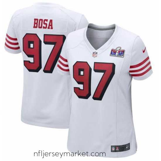 Stunning San Francisco 49ers 97 Nick Bosa White Throwback 2023 F.U.S.E Vapor Untouchable Limited Stitched Football 2024 Super Bowl LVIII Jersey
