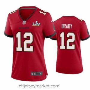 Top notch Tom Brady Buccaneers Red Super Bowl Lv Game Jersey