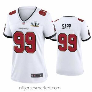 Premium Warren Sapp Buccaneers White Super Bowl Lv Game Jersey