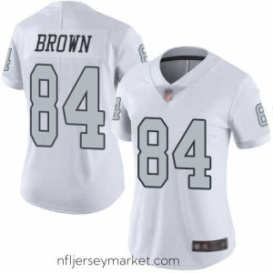 Top notch Womens Antonio Brown Limited White Jersey Oakland Raiders Football 84 Jersey Rush Vapor Untouchabel Jersey