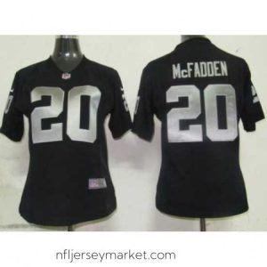 Premium Womens Nike Oakland Raiders 20 McFADDEN Black Nike NFL Jerseys