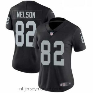 Irresistible Womens Nike Oakland Raiders 82 Jordy Nelson Black Team Color Vapor Untouchable Limited Player NFL Jersey