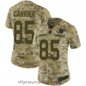 Exquisite Womens Nike Oakland Raiders 85 Derek Carrier Limited Camo 2018 Salute to Service NFL Jersey