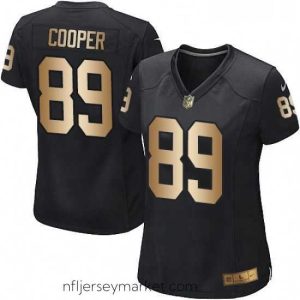 Top notch Womens Nike Oakland Raiders 89 Amari Cooper Elite BlackGold Team Color NFL Jersey