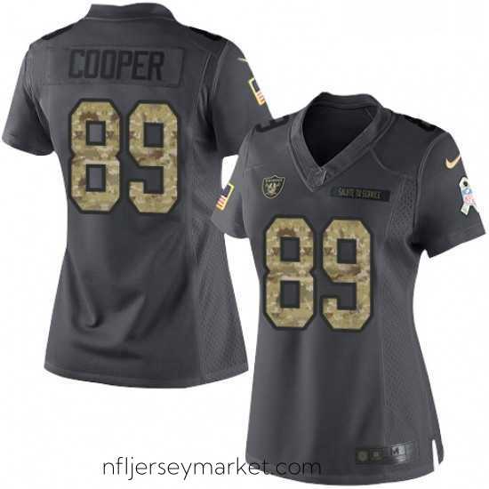 Top notch Womens Nike Oakland Raiders 89 Amari Cooper Limited Black 2016 Salute to Service NFL Jersey