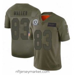 Stunning Womens Oakland Raiders 83 Darren Waller Limited Camo 2019 Salute to Service Football Jersey