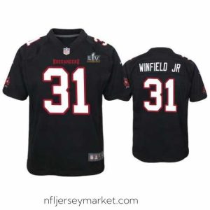 Magnificent Antoine Winfield Jr. Buccaneers Black Super Bowl Lv Game Fashion Jersey