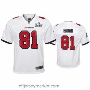Gorgeous Antonio Brown Buccaneers White Super Bowl Lv Game Jersey