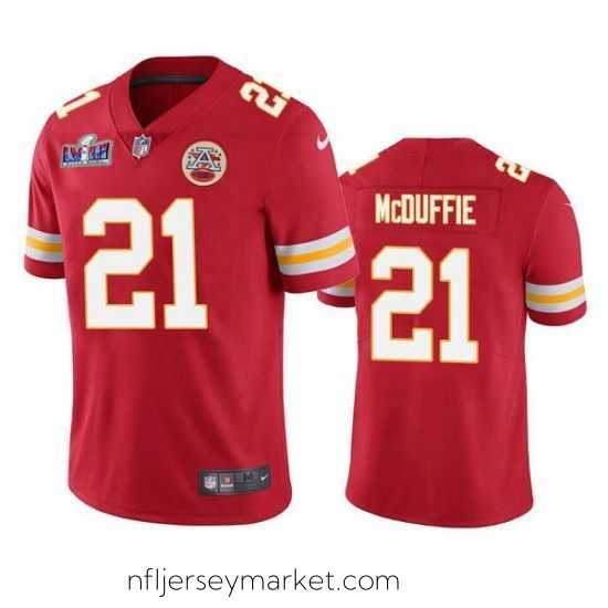 Alluring Kansas City Chiefs 21 Trent McDuffie Red Vapor Untouchable Limited Stitched Football 2024 Super Bowl LVIII Jersey