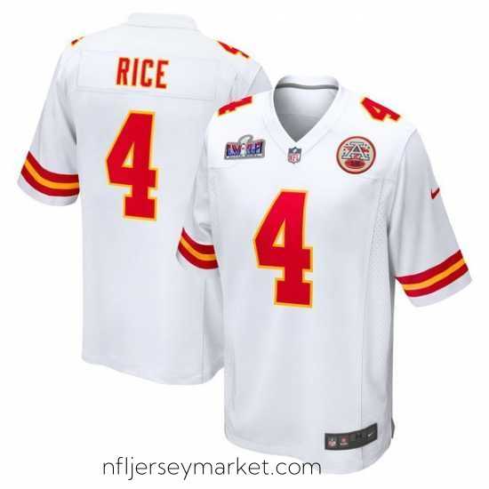 Magnificent Kansas City Chiefs 4 Rashee Rice White 2023 F.U.S.E Vapor Untouchable Limited Stitched 2024 Super Bowl LVIII Jersey