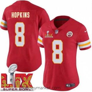 Exquisite Kansas City Chiefs DeAndre Hopkins #8 Red 2024 2025 Super Bowl LIX F.U.S.E Stitched Jersey