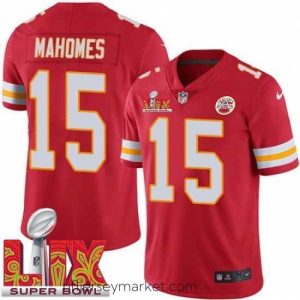 Superb Kansas City Chiefs Patrick Mahomes #15 Red 2024 2025 Super Bowl LIX F.U.S.E Stitched Jersey