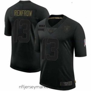 Exquisite Las Vegas Raiders 13 Hunter Renfrow 2020 Black Salute To Service Limited Jersey