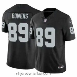 Top notch Las Vegas Raiders 89 Brock Bowers Black 2024 Vapor Stitched Football Jersey