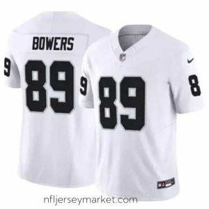 Gorgeous Las Vegas Raiders 89 Brock Bowers White 2024 Vapor Stitched Football Jersey